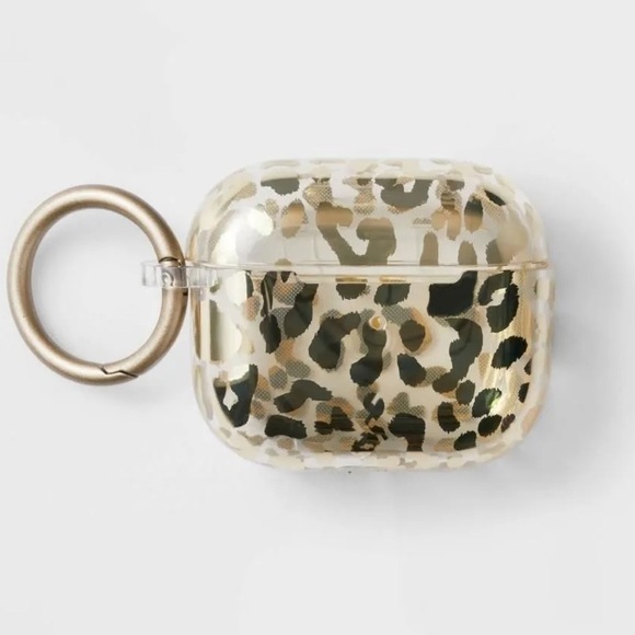 heyday Other - Apple AirPods 3rd Generation Silicone Case with Clip - Heyday™ Clear/Gold